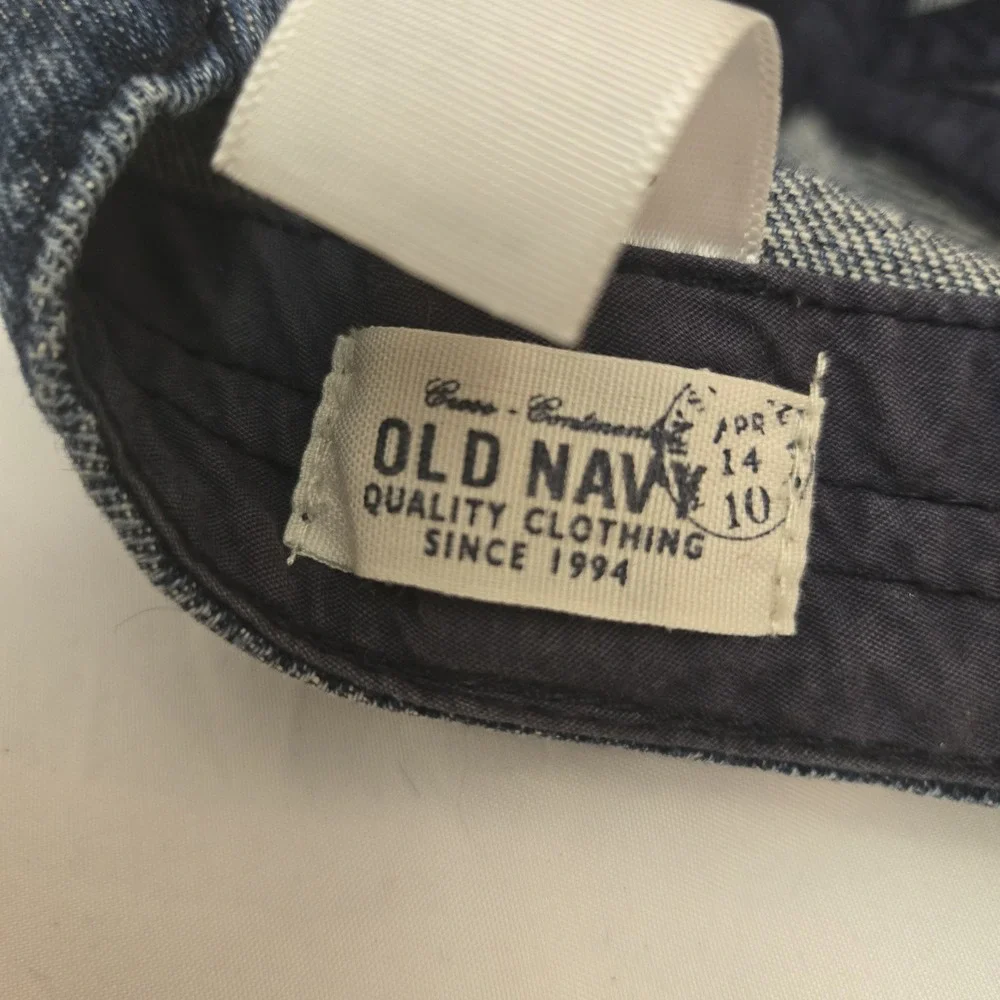 Toddler‎ Old Navy Hat Denim 4T- 5T Cap Elastic Back Red Retro Embroidered Logo
